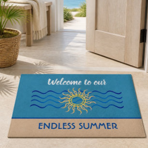 Teal & Khaki Endless Summer Welcome Doormat
