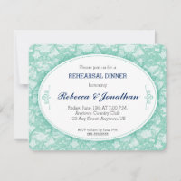 Teal Lace Vintage Rehearsal Dinner