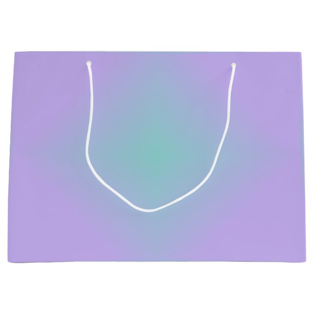 Teal Lavender Glow Large Gift Bag (Front)