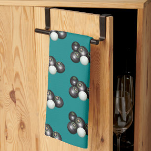 Teal Lawn Bowls, Dish Towel