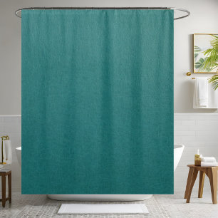 Teal Leather Shower Curtain Chic Bathroom Design