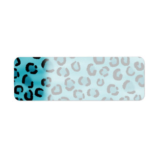 Teal Leopard Print Pattern.
