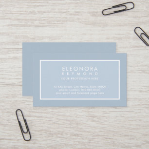 Teal Light Blue Elegant Business Card