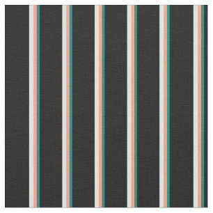 Teal, Light Salmon, Light Cyan, and Black Coloured Fabric