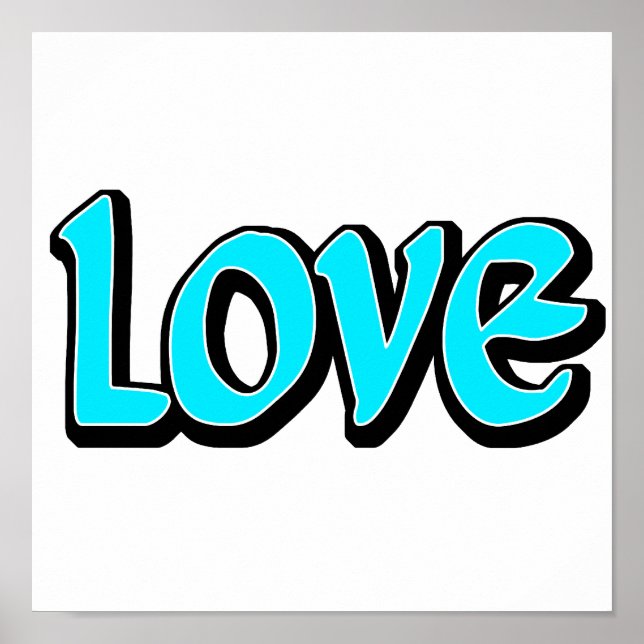 Teal Love Poster (Front)