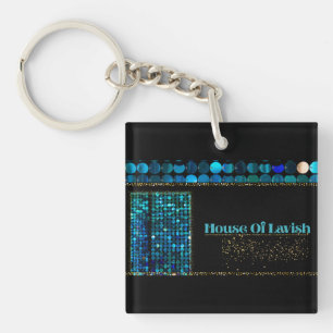 Teal Luxe Mosaic House Of Lavish Glam Keychain