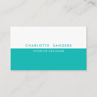 Teal luxury minimal chic business card