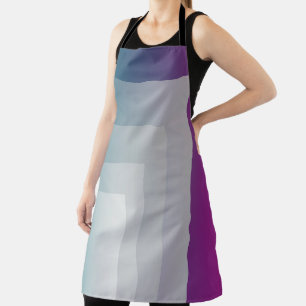 Teal magenta grey apron