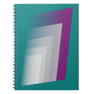 Teal magenta grey notebook