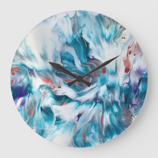 Teal Magic Large Clock (Front)