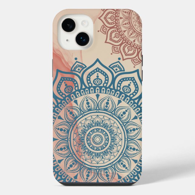 Teal Mandala iPhone Case (Back)