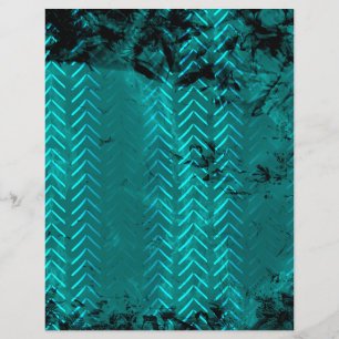 Teal Marble Chevron Scrapbook Paper