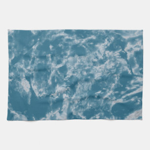Teal Marble Tea Towel
