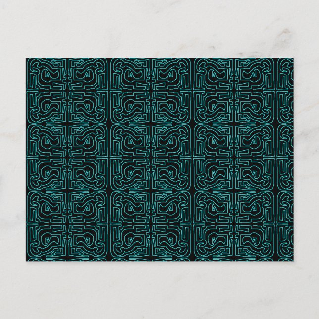 Teal Maze by Mark Edward Westerfield Postcard (Front)