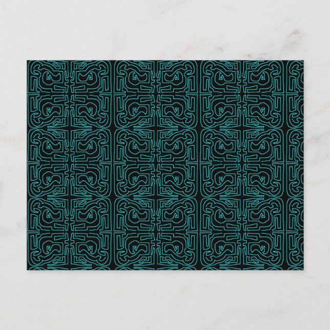 Teal Maze by Mark Edward Westerfield Postcard (Front)