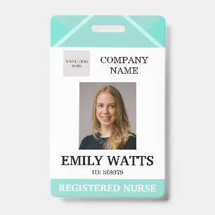 Teal Medical Doctor Aged Care Security Photo ID Badge