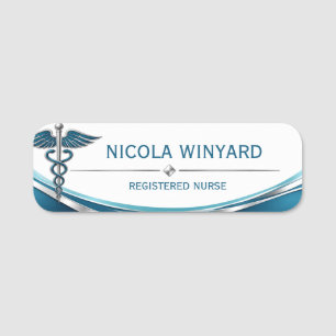 Teal Medical Registered Nurse Name Badge