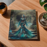 Teal Mermaid Steampunk Vintage Victorian Lady Tissue Paper<br><div class="desc">A beautiful vintage steampunk lady in a teal mermaid inspired dress in a floral garden with beautiful roses,  clockwork gears and historical fantasy.  This is perfect for crafts like decoupage!</div>