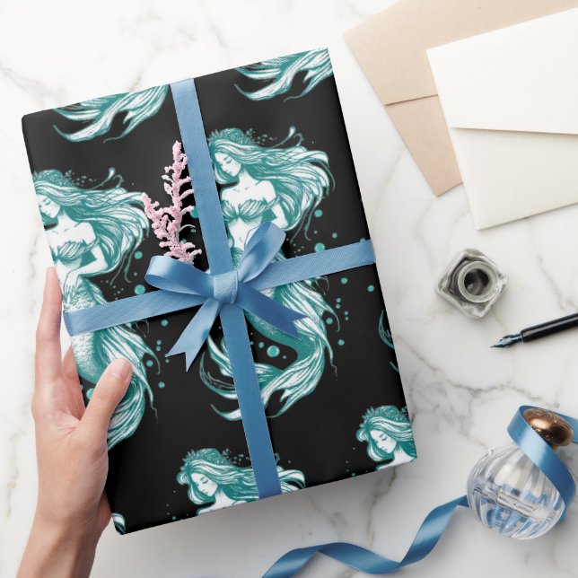Teal Mermaid Wrapping Paper (Gifting)