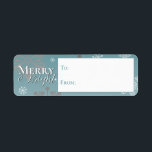 Teal Merry and Bright Snowflakes To and From<br><div class="desc">Add a whimsical touch to your wrapped gifts this holiday season with Teal Merry and Bright Snowflakes Christmas Gift To and From Labels. Gift label design features falling snowflakes with the greeting Merry and Bright in a modern font and a soft white overlay. Additional gift and holiday items available with...</div>