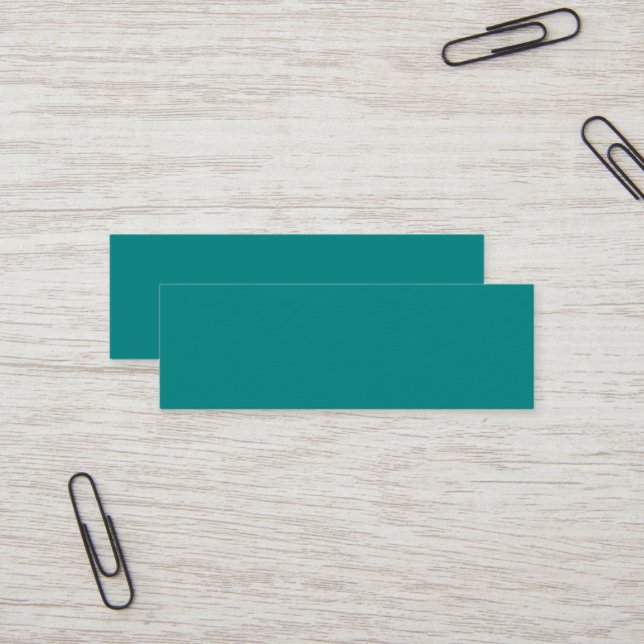 Teal Mini Business Card (Front/Back In Situ)