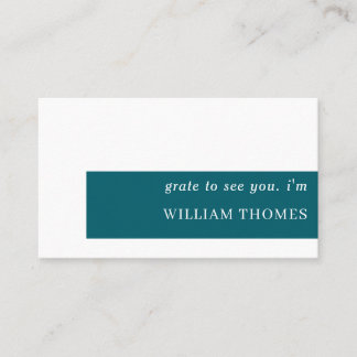 Teal Minimal Modern Trendy Business Style Card