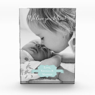 Teal Minimalist Mother's Day Photo Block