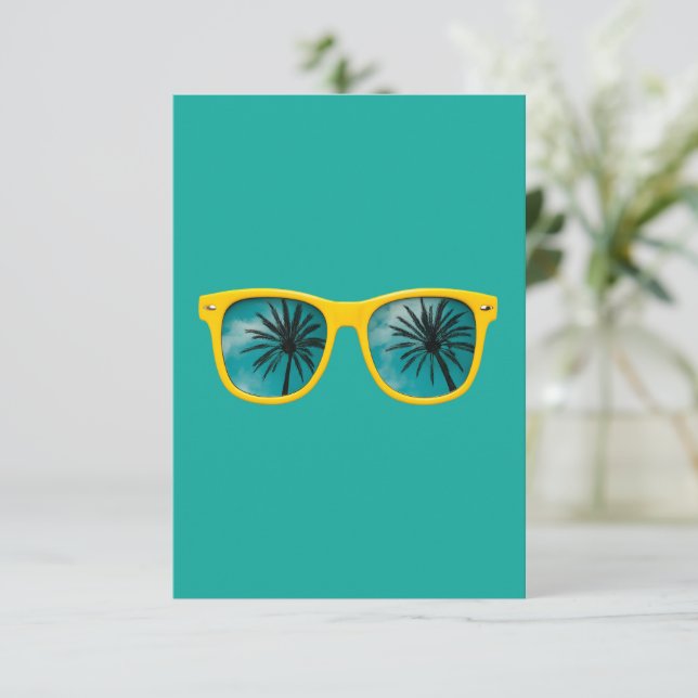 Teal Minimalist Wallpaper | Calm Cool Design Enclosure Card (Standing Front)