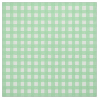 Teal Mint Gingham Plaid Checkered Pattern Fabric