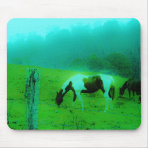 Teal mist Reto coloured painted pony Horse Mouse Pad