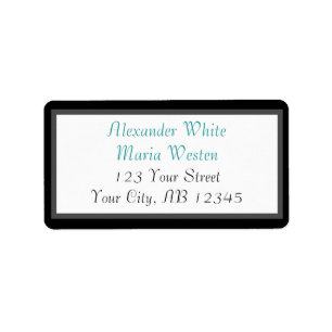 Teal Modern Address Labels