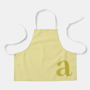 Teal Monogram Initial Minimalist Apron