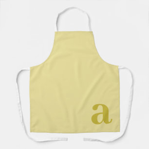 Teal Monogram Initial Minimalist Apron