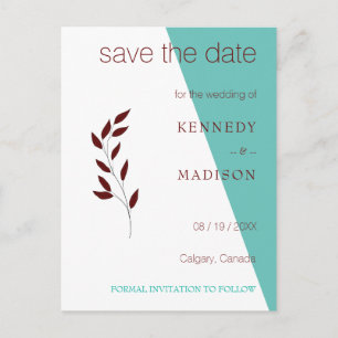 Teal Monogram 💍 Modern Geometric Elegance   Postcard