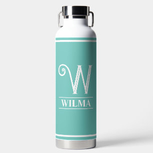 Teal Monogrammed Water Bottle