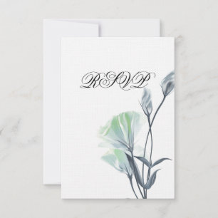 Teal MoonFlower RSVP Invitation