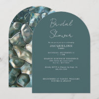 Teal Mosaic Bridal Shower Arched