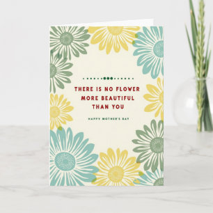 Teal Mothers Day Bloom Card