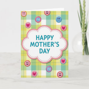 Teal Mothers Day Cloud Art Card