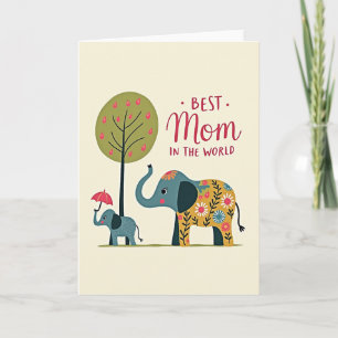 Teal Mothers Day Scene Card