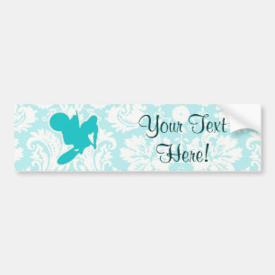 Teal Motocross Whip Bumper Sticker