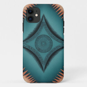 Teal Navajo Peach Sunburst Case-Mate iPhone Case