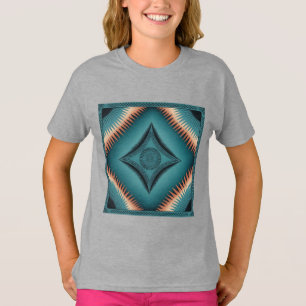 Teal Navajo Peach Sunburst T-Shirt