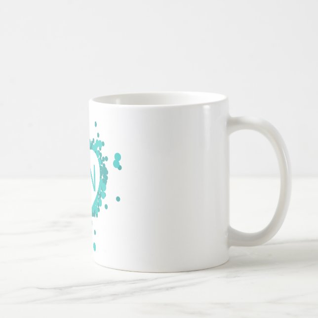 Teal Nurse RN Heart Mug (Right)