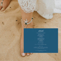 Teal Ocean Breeze Wedding Details Enclosure