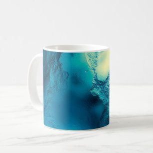 Teal Ocean Glass Coffee Mug