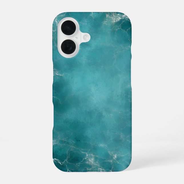 Teal Ocean iPhone 16 Case (Back)