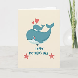Teal Ocean Mothers Day Card