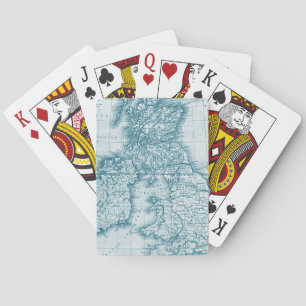 Teal Old World Antique Custom Playing Cards