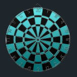 Teal Ombre And Black Dartboard<br><div class="desc">Teal Ombre And Black Dart Board</div>